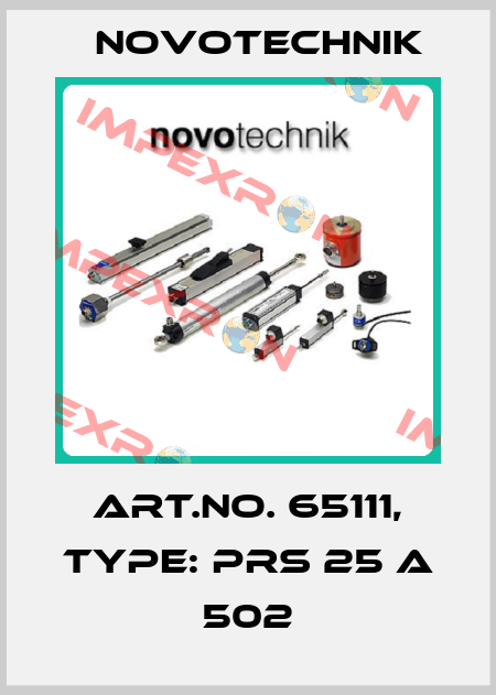 Art.No. 65111, Type: PRS 25 A 502  Novotechnik