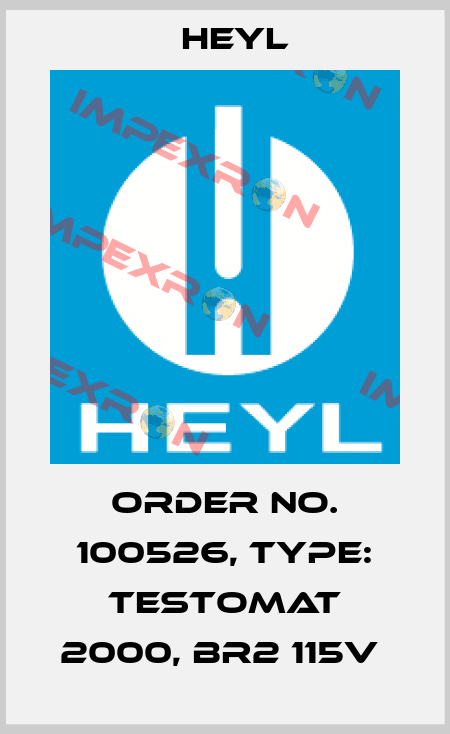 Order No. 100526, Type: Testomat 2000, Br2 115V  Heyl