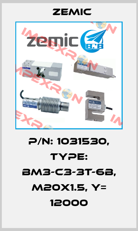 P/N: 1031530, Type: BM3-C3-3t-6B, M20x1.5, Y= 12000 ZEMIC