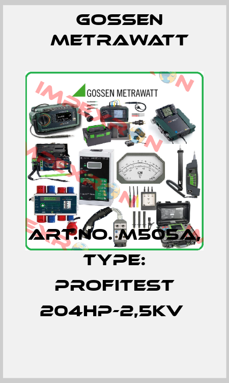 Art.No. M505A, Type: PROFITEST 204HP-2,5kV  Gossen Metrawatt