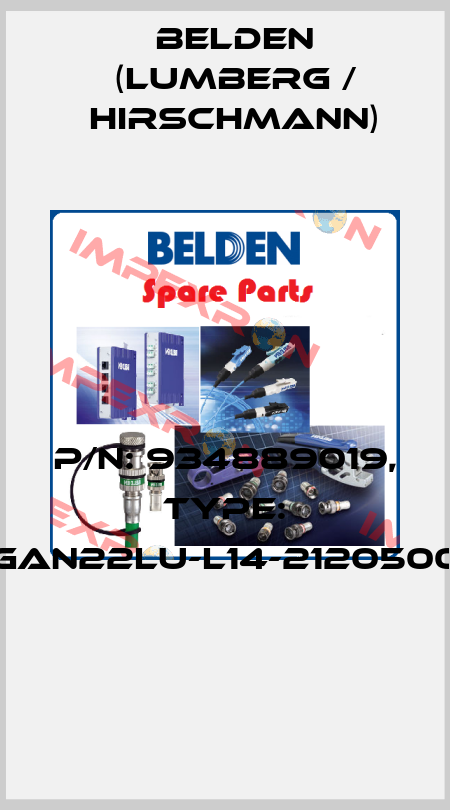 P/N: 934889019, Type: GAN22LU-L14-2120500  Belden (Lumberg / Hirschmann)
