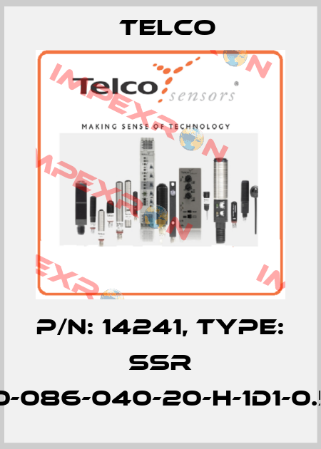 p/n: 14241, Type: SSR 01-10-086-040-20-H-1D1-0.5-J8 Telco