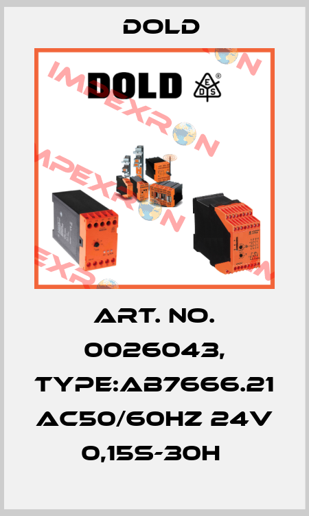 Art. No. 0026043, Type:AB7666.21 AC50/60HZ 24V 0,15S-30H  Dold