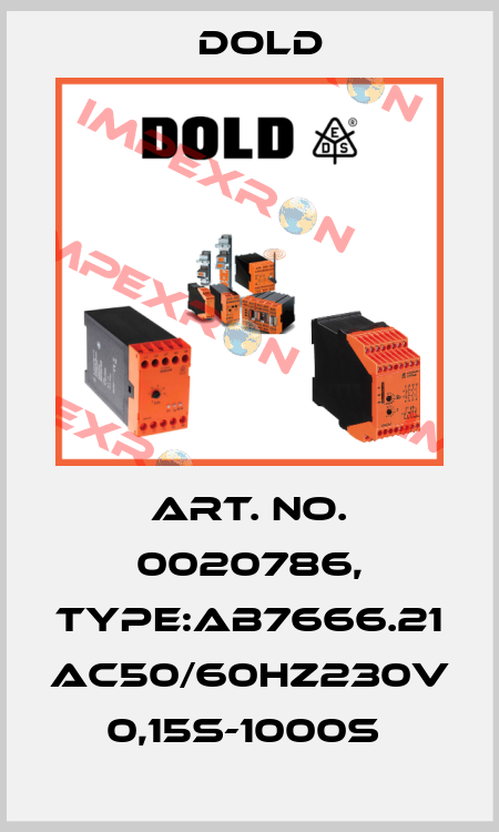 Art. No. 0020786, Type:AB7666.21 AC50/60HZ230V 0,15S-1000S  Dold