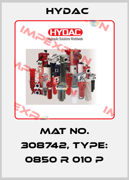 Mat No. 308742, Type: 0850 R 010 P Hydac