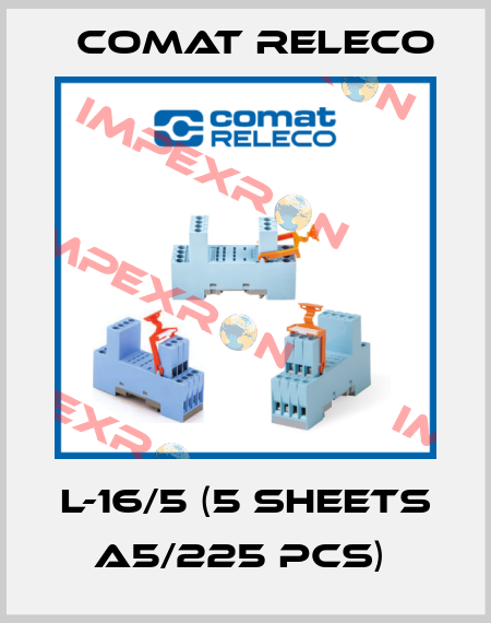 L-16/5 (5 SHEETS A5/225 PCS)  Comat Releco