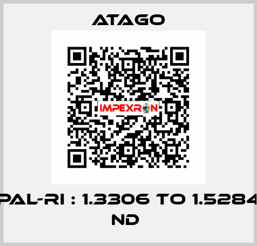 PAL-RI : 1.3306 to 1.5284 nD  ATAGO