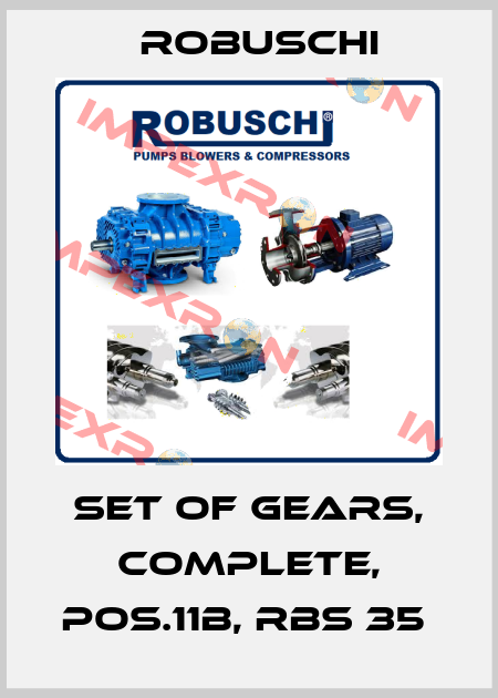 Set of Gears, complete, Pos.11B, RBS 35  Robuschi