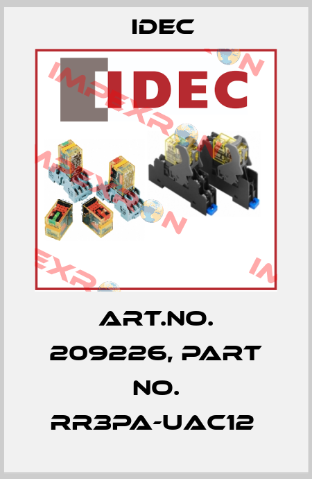 Art.No. 209226, Part No. RR3PA-UAC12  Idec
