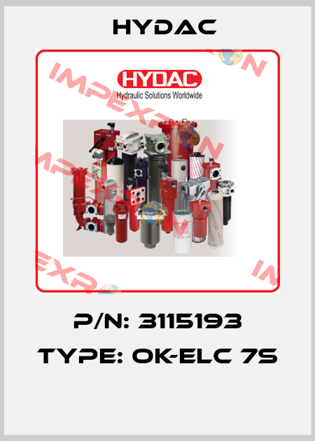 P/N: 3115193 Type: OK-ELC 7S  Hydac