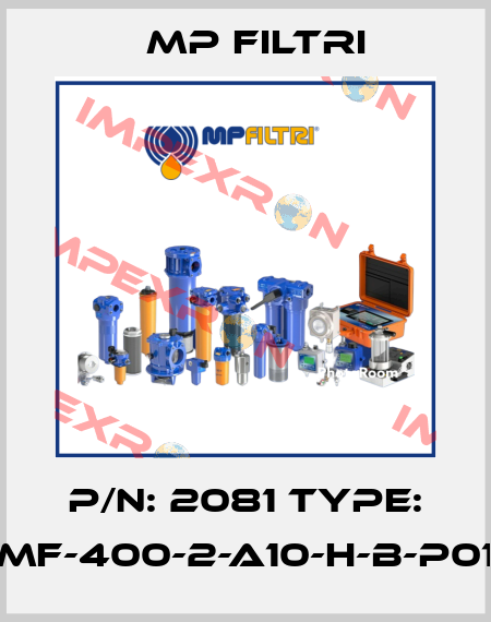 P/N: 2081 Type: MF-400-2-A10-H-B-P01 MP Filtri