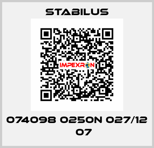 074098 0250N 027/12 ВК07 Stabilus