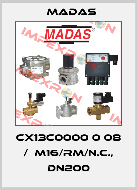 CX13C0000 0 08   /  M16/RM/N.C., DN200 Madas