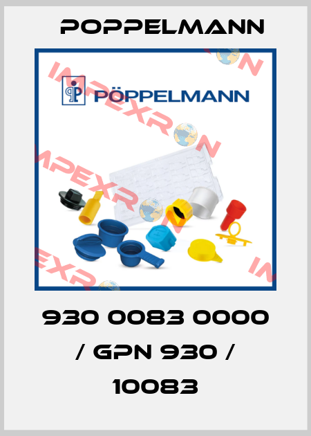 930 0083 0000 / GPN 930 / 10083 Poppelmann
