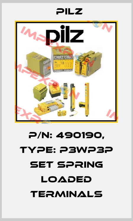 p/n: 490190, Type: P3WP3P Set spring loaded terminals Pilz
