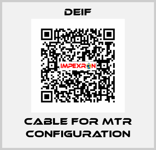 Cable for MTR configuration Deif