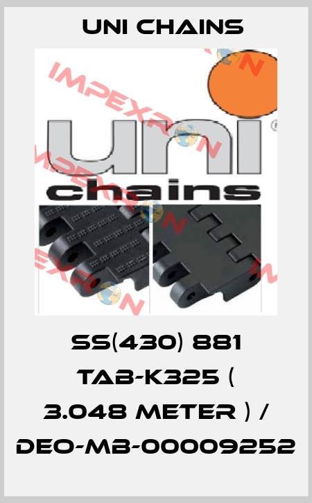 SS(430) 881 TAB-K325 ( 3.048 meter ) / DEO-MB-00009252 Uni Chains