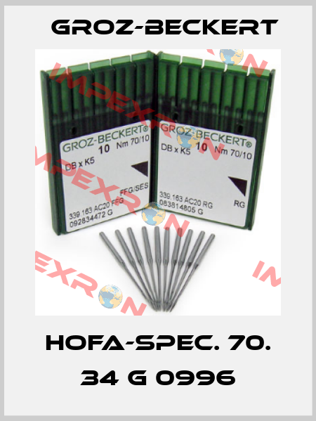 HOFA-SPEC. 70. 34 G 0996 Groz-Beckert