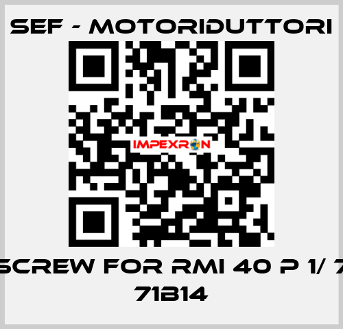 screw for RMI 40 P 1/ 7 71B14 SEF - MOTORIDUTTORI