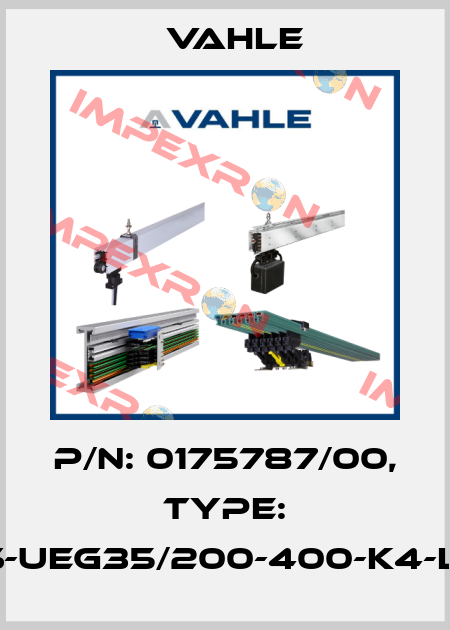 P/n: 0175787/00, Type: ES-UEG35/200-400-K4-L-C Vahle