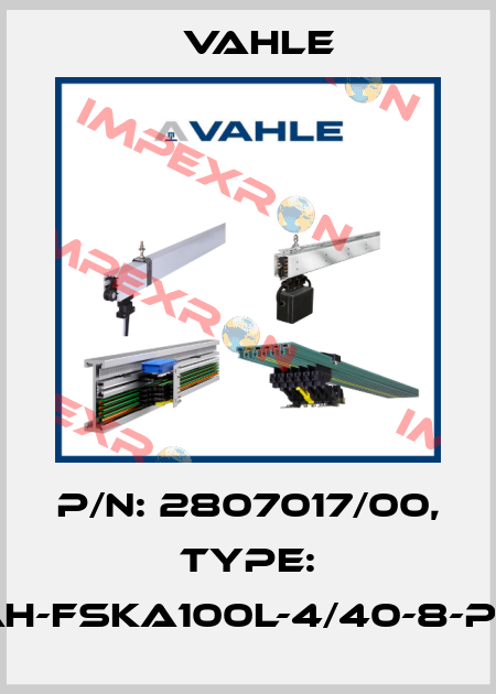 P/n: 2807017/00, Type: AH-FSKA100L-4/40-8-PC Vahle