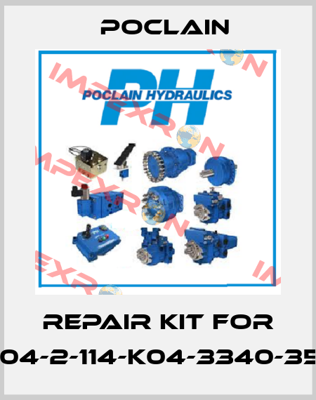 Repair kit for MK04-2-114-K04-3340-3590 Poclain