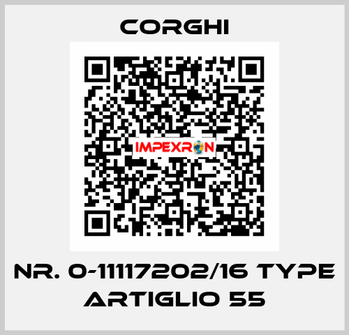 Nr. 0-11117202/16 Type ARTIGLIO 55 Corghi