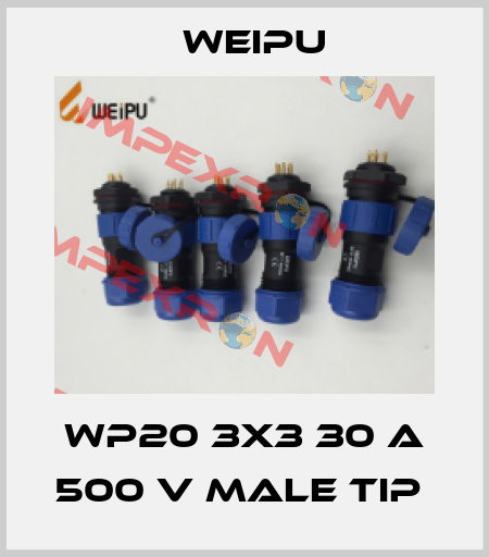 WP20 3X3 30 A 500 V MALE TIP  Weipu