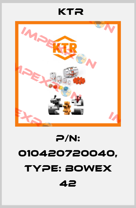 P/N: 010420720040, Type: BoWex 42 KTR