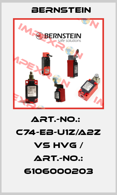 Art.-No.:   C74-EB-U1Z/A2Z VS HVG / Art.-No.: 6106000203 Bernstein