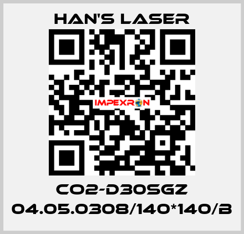 CO2-D30SGZ 04.05.0308/140*140/B Han's Laser