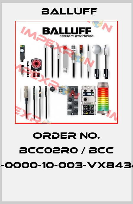Order No. BCC02R0 / BCC M324-0000-10-003-VX8434-050  Balluff