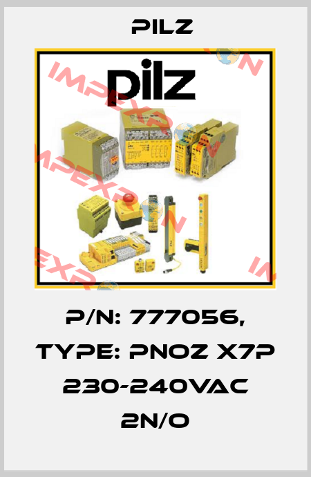 p/n: 777056, Type: PNOZ X7P 230-240VAC 2n/o Pilz