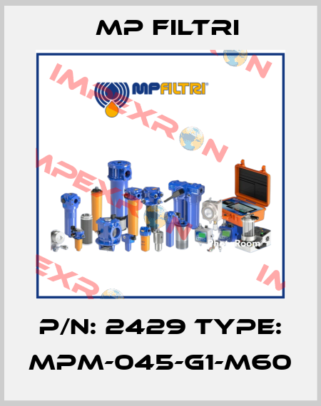 P/N: 2429 Type: MPM-045-G1-M60 MP Filtri