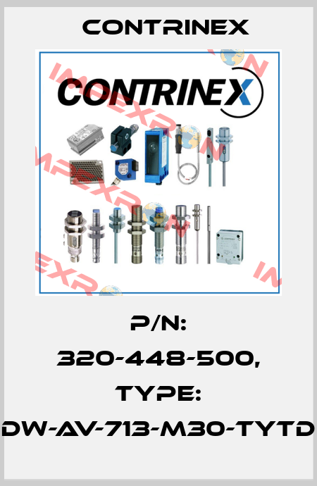 p/n: 320-448-500, Type: DW-AV-713-M30-TYTD Contrinex
