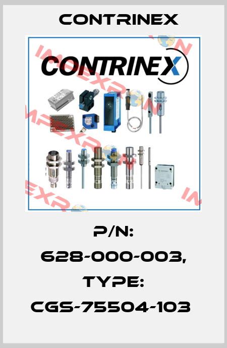P/N: 628-000-003, Type: CGS-75504-103  Contrinex