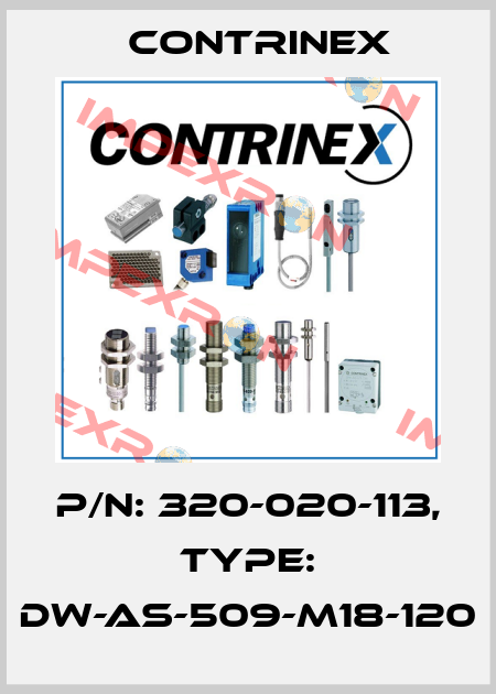 p/n: 320-020-113, Type: DW-AS-509-M18-120 Contrinex