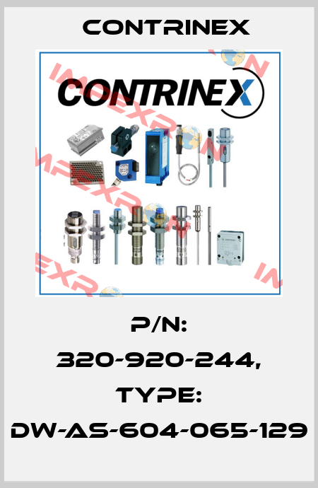 p/n: 320-920-244, Type: DW-AS-604-065-129 Contrinex