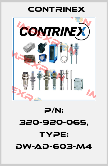 p/n: 320-920-065, Type: DW-AD-603-M4 Contrinex