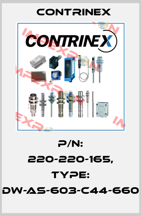 p/n: 220-220-165, Type: DW-AS-603-C44-660 Contrinex