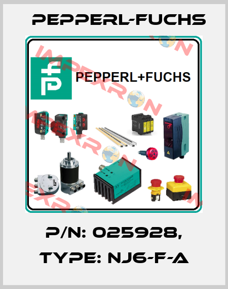 p/n: 025928, Type: NJ6-F-A Pepperl-Fuchs