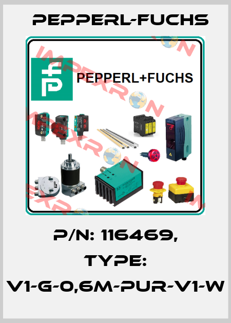 p/n: 116469, Type: V1-G-0,6M-PUR-V1-W Pepperl-Fuchs