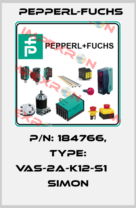 p/n: 184766, Type: VAS-2A-K12-S1            SIMON Pepperl-Fuchs