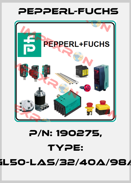 p/n: 190275, Type: GL50-LAS/32/40A/98A Pepperl-Fuchs