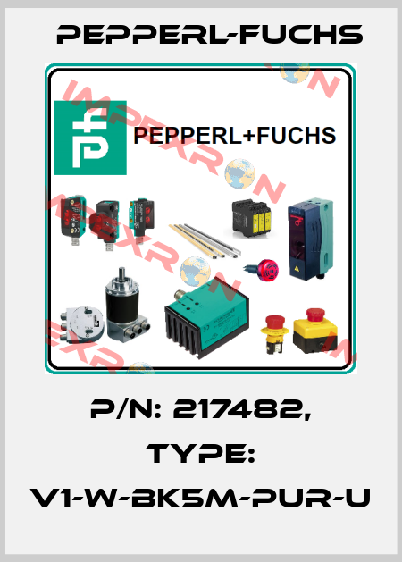 p/n: 217482, Type: V1-W-BK5M-PUR-U Pepperl-Fuchs