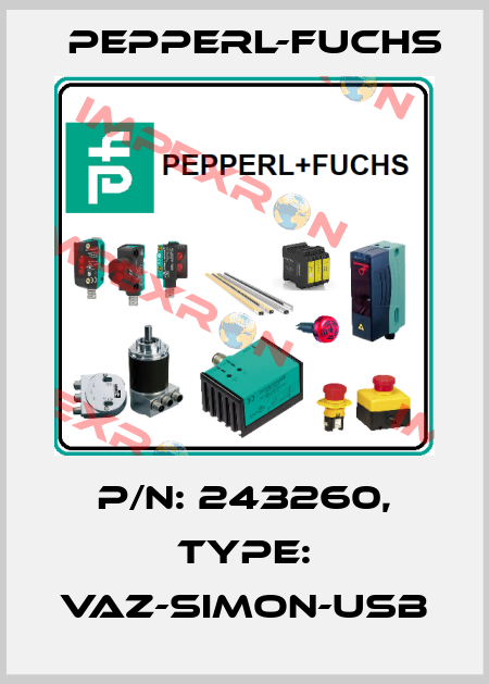 p/n: 243260, Type: VAZ-SIMON-USB Pepperl-Fuchs