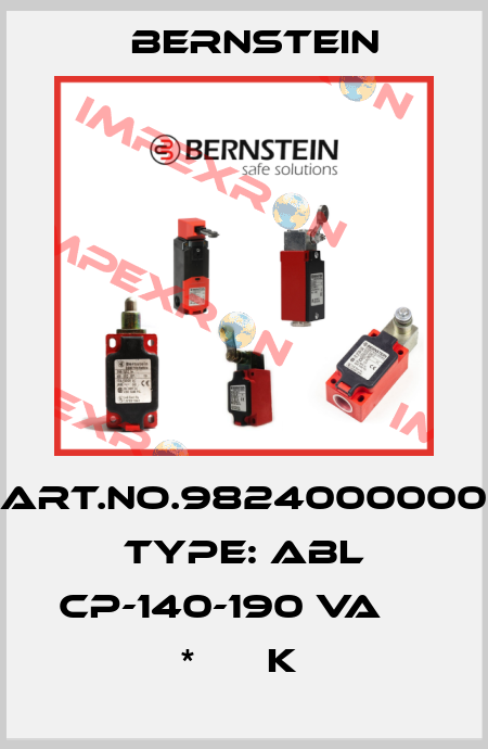 Art.No.9824000000 Type: ABL CP-140-190 VA     *      K  Bernstein