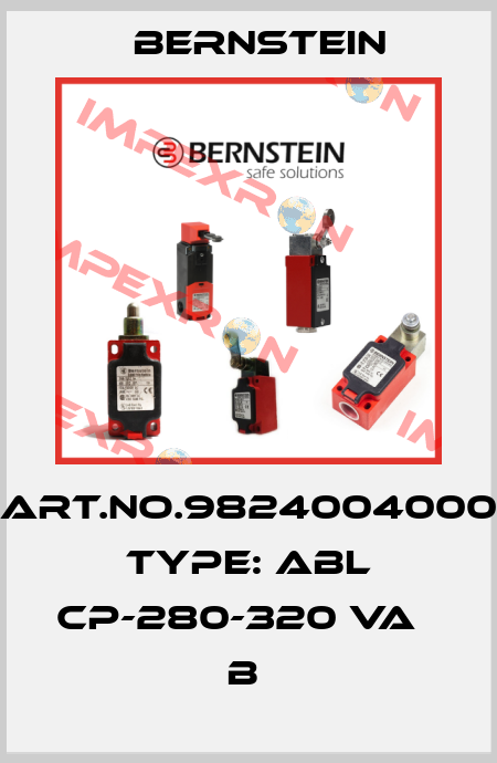 Art.No.9824004000 Type: ABL CP-280-320 VA            B  Bernstein