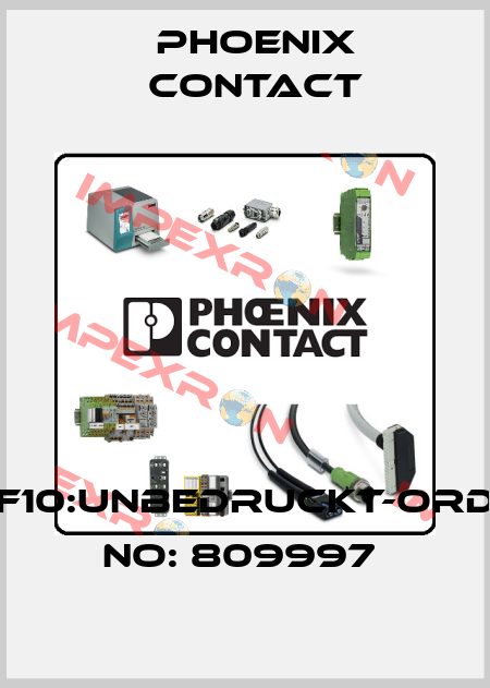 ZBF10:UNBEDRUCKT-ORDER NO: 809997  Phoenix Contact