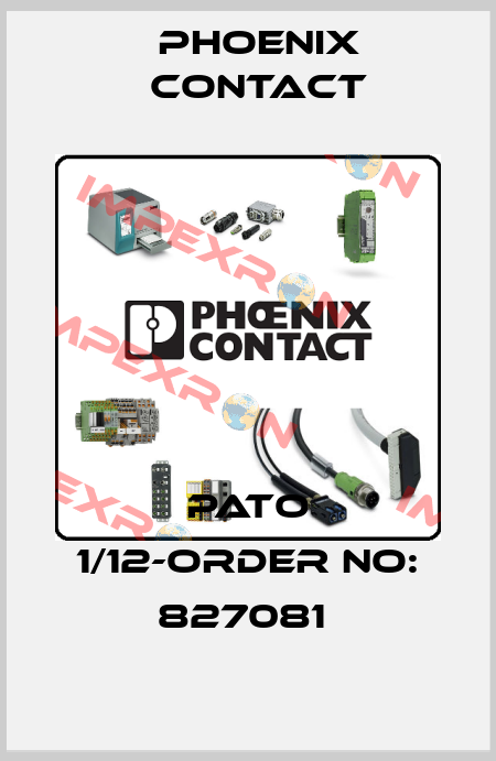 PATO 1/12-ORDER NO: 827081  Phoenix Contact